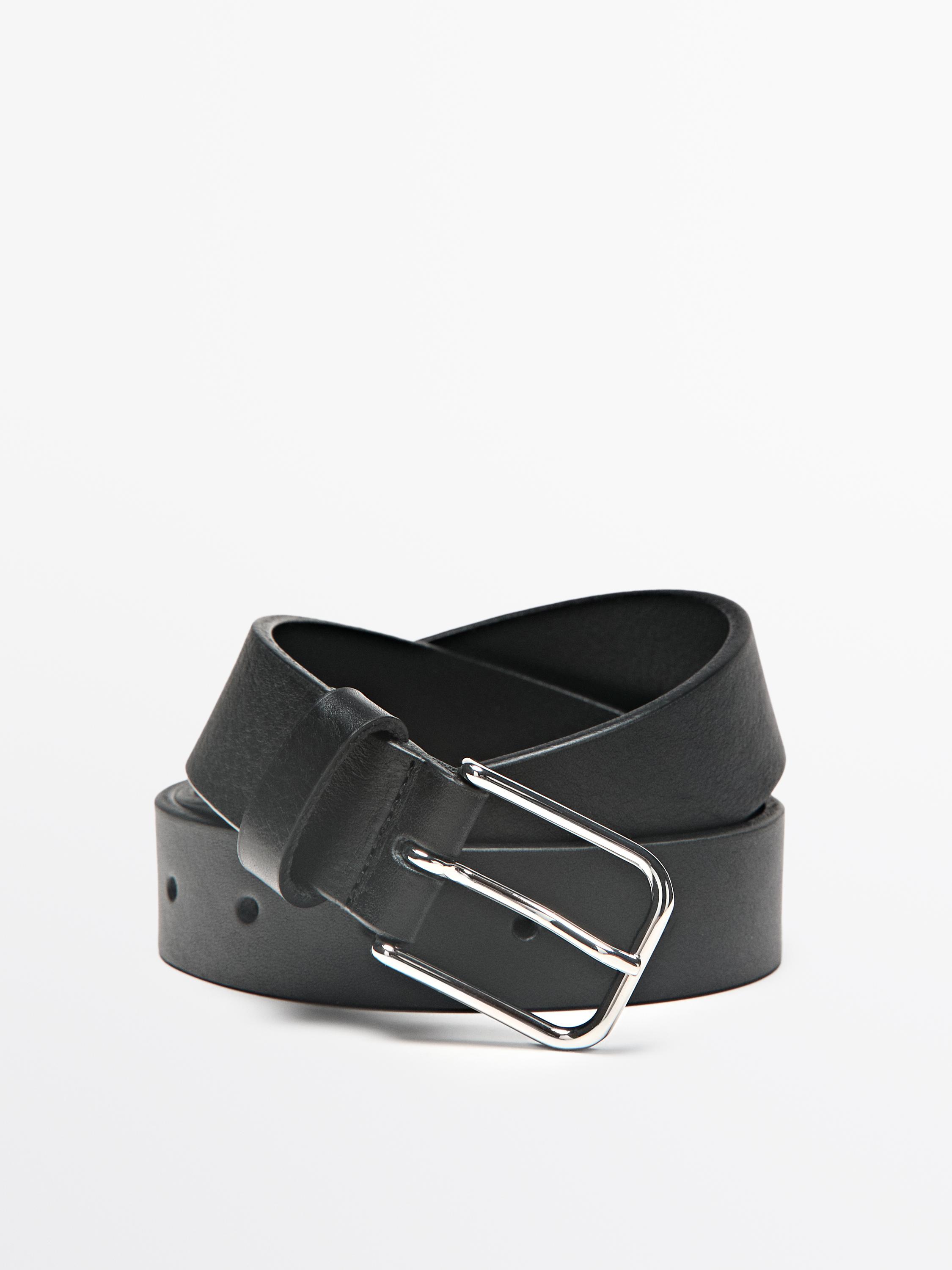 Nappa leather belt